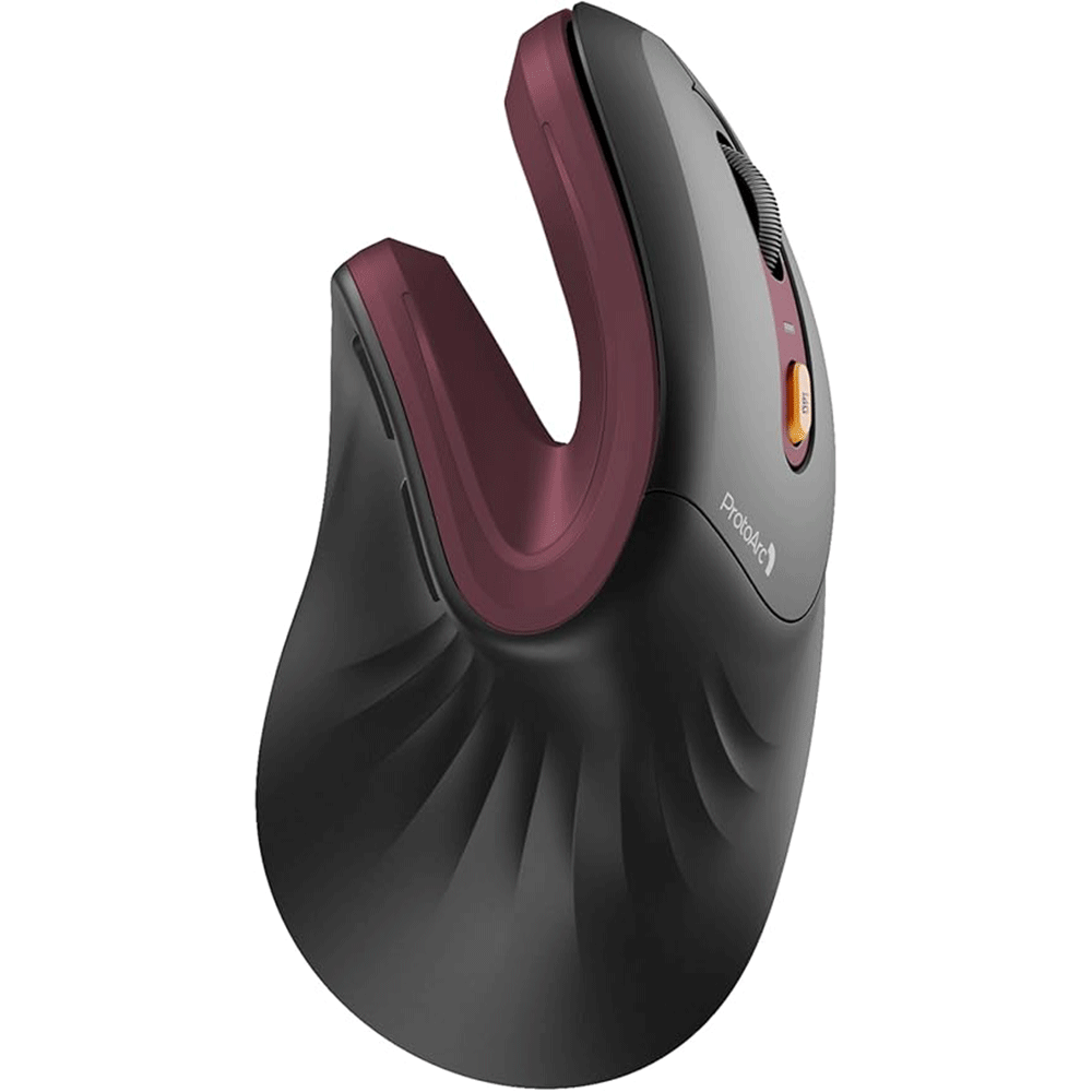 ماوس عمودی ارگونومیک ProtoArc EM11 NLبی‌سیم، سه‌دستگاهه و شارژی (رنگ بادمجانی)