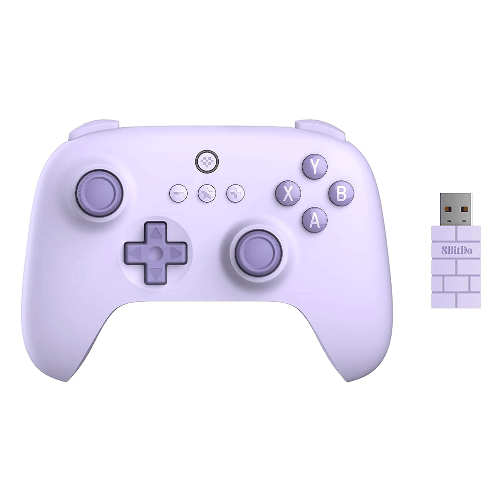 دسته بازی بی‌سیم 8BitDo Ultimate C 2.4G برای PC، Android و Steam Deckبنفش